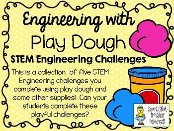 Preview of Engineering with Play Dough ~ STEM Challenges ~ Set of Five!