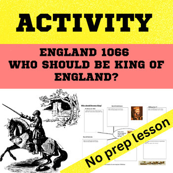 Preview of Medieval Europe - Who should rule England? Slides, printable-digital worksheet