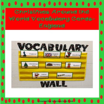 Preview of England Christmas Around the World Vocabulary Cards