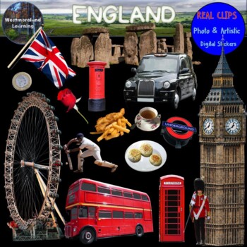 Preview of England Clip Art Photo & Artistic Digital Stickers Graphics