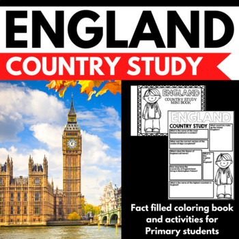 Preview of England Country Study Research Project - Differentiated - Reading Comprehension
