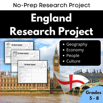 Preview of England Mini Research Project ( Grades 5 - 8 )