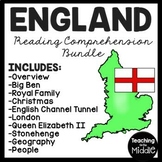 England Reading Comprehension Worksheet Bundle Country Stu