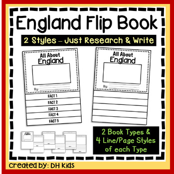 Preview of England Report, Geography Flip Book Research Project, Country Report