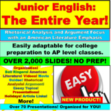11th Grade English Entire Year: Complete, Full Junior Year, American Literature