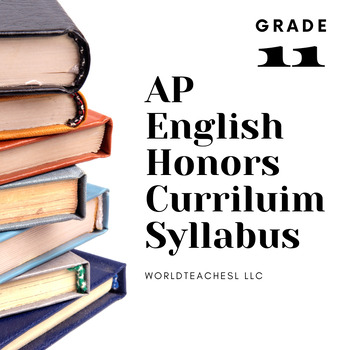 Preview of English 3 Syllabus Grade 11 2022 2023 Honors Standards