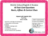English 6 & 7 Middle School Roots Context Clues & Vocab Ta