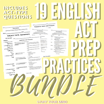 Preview of English ACT Prep Grammar Practice - Bundle Pack
