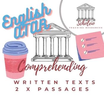 Preview of English ATAR Practise Comprehending Task: 2 x Questions + Passages