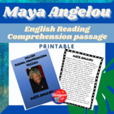 Maya Angelou - English Biography Activity Printable - Wome