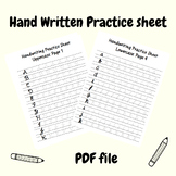 English Alphabet Hand Lettering Script Practice Sheet