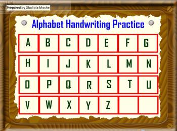 Preview of English Alphabet Handwriting Practice
