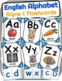 English Alphabet Posters with 52 Free Flashcards