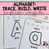 English Alphabet Activities | Trace it, Build it, Write it