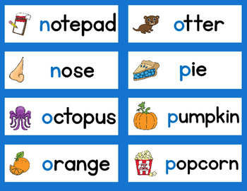 English Alphabet Word Wall Vocabulary Cards And Letter Cards Tpt