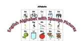 English Alphabet with Spanish Pictures Chart