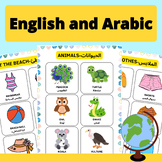 English-Arabic Language Flashcards, basic words,Arabic Wor