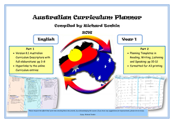 Preview of English Australian Curriculum Planner- Year One