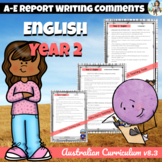 English Australian Curriculum Report Writing Comments Year 2