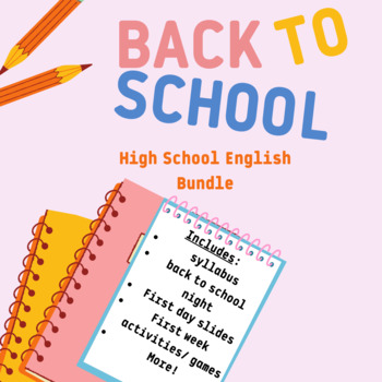 Preview of English Back to School Bundle! 