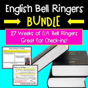 Preview of ELA Bell Ringers: Entire Semester | English Warm-up Bundle
