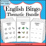 English Bingo Thematic Bundle for ELLs