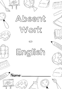 Preview of English Booklet - Absent Work