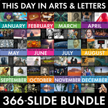 Preview of This Day in Arts & Letters Full-Year Calendar & Slide Bundle, 366 Daily Slides