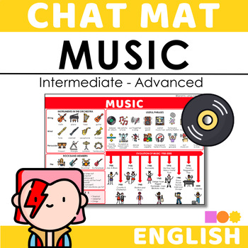 Preview of English Chat Mat - Music - Intermediate / Advanced Chat Mat - History of Music