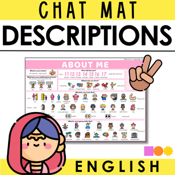 Preview of English Chat Mat - Physical Descriptions & Personality - English Learners