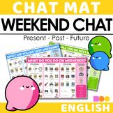 English Chat Mat - Weekend Chat in 3 tenses - Present, Pas