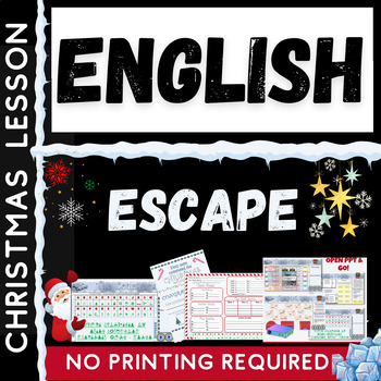 Preview of English Christmas Quiz Escape Room