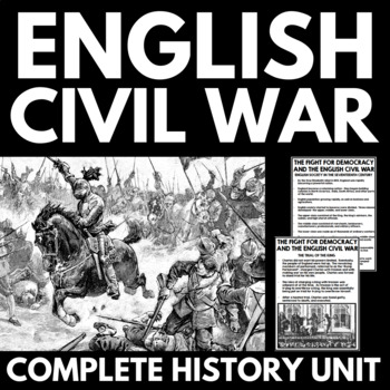 Preview of English Civil War Unit | Fight for Democracy | Glorious Revolution | Cromwell