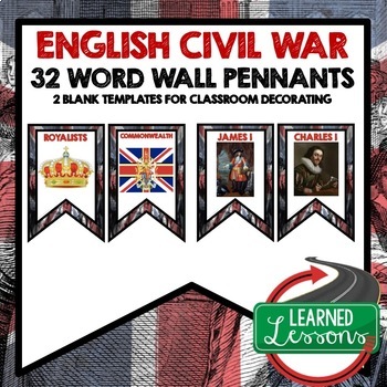 Preview of English Civil War Word Wall World History Word Wall World History Posters