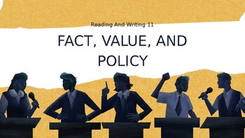 Preview of English Claims of Fact, Value, and Policy Presentation