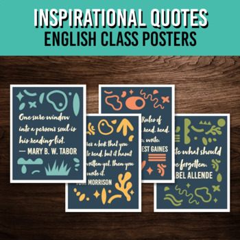 English Class Posters | Inspirational Quote Classroom Decorations ...