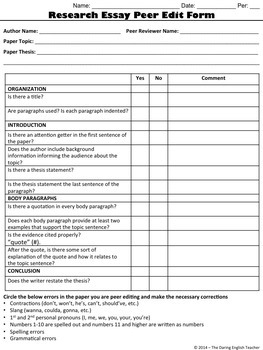 English Class Research Essay (common core) (grades 7-12) | TpT