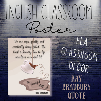Preview of English Classroom Poster- Ray Bradbury
