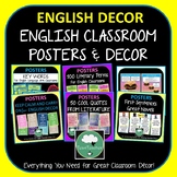 English Classroom Posters Decor BUNDLE ELA High School ELA