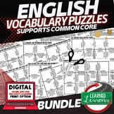 English Common Core Vocabulary Activity Puzzle (Print and 