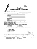 English: Course Introduction Survey