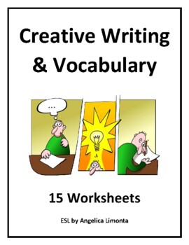 english creative writing vocabulary 15 worksheets with pictures