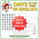 English Days of the Week Spelling - Cut and Paste