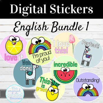 Teacher Stickers  Teaching Digital Stickers Bundle