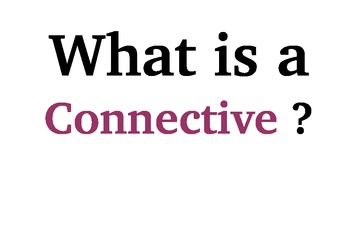 Preview of English - Display 'What is a connective?'