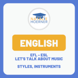 English - EFL - ESL - Let's talk about music (instruments 