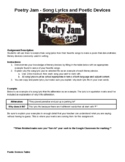 English / ELA - Poetry Jam - Song Lyrics and Poetic Devices