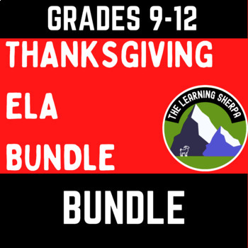 Preview of English ELA Thanksgiving Activities Bundle