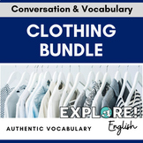 English / ELL EDITABLE Clothing Vocab & Conversation Bundle