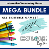 English / ELL Scribble! EDITABLE Vocabulary Game Bundle